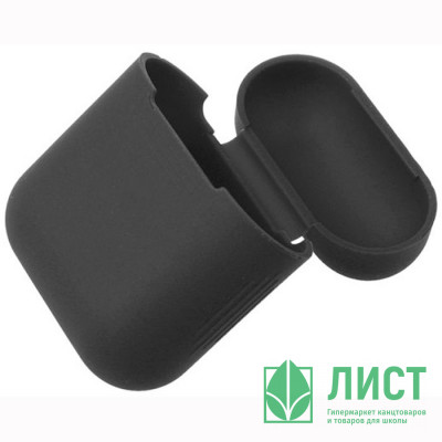 Чехол для Airpods силиконовый, черный Чехол для Airpods силиконовый, черный
