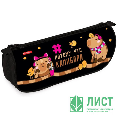 Пенал-косметичка 1 отделение (Hatber) Потому что Капибара мягкий 200х95х50мм арт.NPk_76303 Пенал-косметичка 1 отделение (Hatber) Потому что Капибара мягкий 200х95х50мм арт.NPk_76303