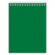 Блокнот А5 мягкая обложка на гребне 60 листов (BG) для конференций зеленый арт Б5гр60 8591
