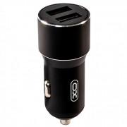Зарядное устройство сетевое XO-CC30,2.4А, 12Вт,USBx2, блочок, металл, цв.черный