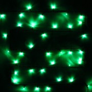 Гирлянда электрическая уличная точечная 15м 180LED цвет зеленый (темный провод) 8режимов арт.183-281
