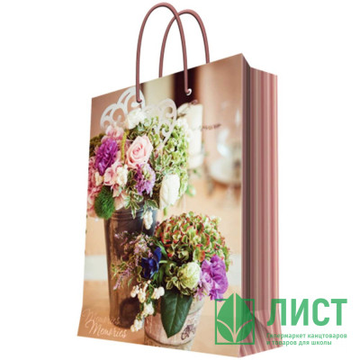 Пакет подароч. бумаж. 17,8*22,9см &quot;Букеты&quot; асс. арт.39660 Пакет подароч. бумаж. 17,8*22,9см "Букеты" асс. арт.39660