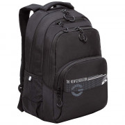 Рюкзак для мальчиков (Grizzly) арт RU-330-4/2 черный-белый 32х45х23 см