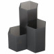 Органайзер настольный пластиковый (deVENTE) Combs 11,5x11,5x12 см дымчато-серый арт.4102103