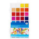 Акварельные краски 32 цветов (Гамма) Классическая пластиковая коробка с кистью медовые арт 1009199