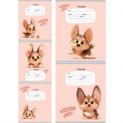 Тетрадь 12 листов клетка (Prof-Press) Маленький корги цветная мелованная обложка ассорти арт.12-4668