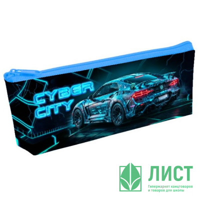 Пенал-косметичка 1 отделение (Оникс) ПМО 32-20 Cyber city 225х190х80мм полиэстр арт.87009 Пенал-косметичка 1 отделение (Оникс) ПМО 32-20 Cyber city 225х190х80мм полиэстр арт.87009
