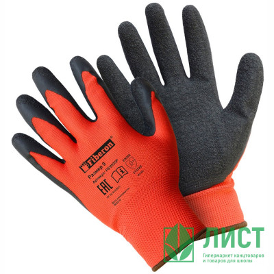 Перчатки "Надёжный захват скользких предметов", полиэстер, текстурированное латексное покрытие, в и/у, 9(L), Fiberon, PSV035P Перчатки "Надёжный захват скользких предметов", полиэстер, текстурированное латексное покрытие, в и/у, 9(L), Fiberon, PSV035P