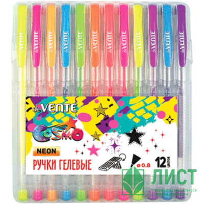 Набор ручек гель 12цветов (deVENTE) Cosmo Fluo неон арт.5051420 Набор ручек гель 12цветов (deVENTE) Cosmo Fluo неон арт.5051420