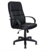 Кресло для руководителя пластик/эко-кожа  AV114 черная