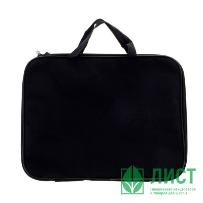 Папка А4 текстиль на молнии ручка-тесьма (deVENTE) Черная 35x27x2 см арт 3075600 Папка А4 текстиль на молнии ручка-тесьма (deVENTE) Черная 35x27x2 см арт 3075600