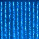 Гирлянда электрическая уличная занавес Дождь 3*2м 480LED "Водопад" цвет синий (светлый провод) 6режимов арт.725-579