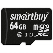 Карта памяти 64Gb microSD SmartBuy  microSDХC class 10