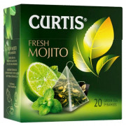 Чай Curtis пирамидки 20пак. Свежий Мохито (Fresh Mojito) зелёный с ароматом мохито,мяты (Ст.12)