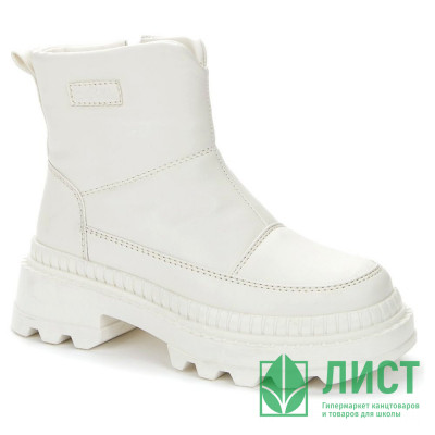 Ботинки для девочек зимние (BETSY) белый верх-искусственная кожа подкладка -натуральная  шерсть артикул 938322/01-02 Ботинки для девочек зимние (BETSY) белый верх-искусственная кожа подкладка -натуральная  шерсть артикул 938322/01-02