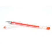 Ручка гелевая  прозрачный корпус  Crown 0,5мм оранжевая