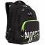 Рюкзак для мальчиков (Grizzly) RU-230-1/1 черный-салатовый 32х45х23 см - 