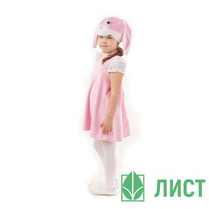 Костюм для девочки Зайка Мила (сарафан,шапка) р.28/110 плюш арт.4004 к-18-28
