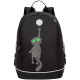 Рюкзак для девочек школьный (Grizzly) арт RG-263-8/1 черный 28х38х18см