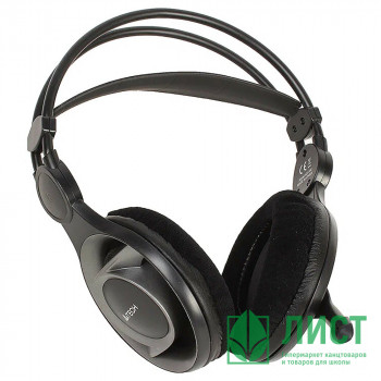 Наушники с микрофоном мониторные A4Tech HS-100 черный/серый 2м Наушники с микрофоном мониторные A4Tech HS-100 черный/серый 2м