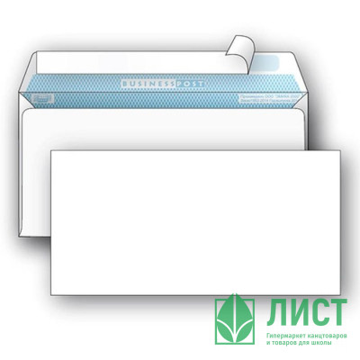 Конверт белый (Е65 110*220) прямой клапан, стрип, 80г(с внутренней серой запечаткой) арт.1781 Конверт белый (Е65 110*220) прямой клапан, стрип, 80г(с внутренней серой запечаткой) арт.1781