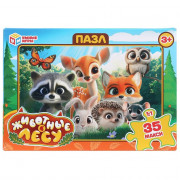 Пазлы МАКСИ 35 элементов Животные в лесу (Умные игры) 180х127х35 мм арт.4630395053792