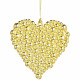 Украшение декор.подвеска пластик "Сердце" 08см цв.золото арт.86733