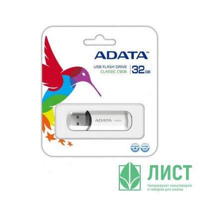 Флеш диск 32GB USB 2.0 A-DATA Classic C906 белый Флеш диск 32GB USB 2.0 A-DATA Classic C906 белый