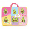 Папка А3 текстиль на молнии ручка-тесьма широкая боковина (ОНИКС) Avocado life арт. ПМД 3-20-4