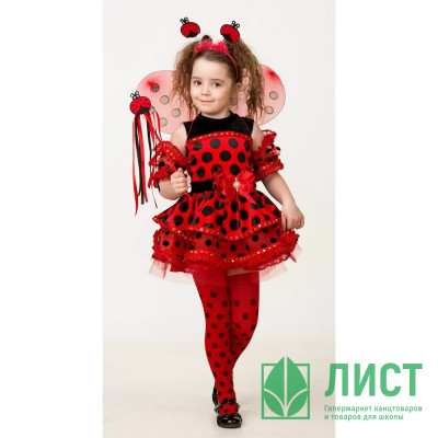 Костюм Д (НАСЕКОМОЕ) Божья коровка (платье,нарукавники,гетры,крылья,акс) р.26/104-32/128 арт.5138 Костюм Д (НАСЕКОМОЕ) Божья коровка (платье,нарукавники,гетры,крылья,акс) р.26/104-32/128 арт.5138