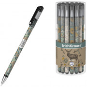 Ручка гелевая не прозрачный корпус (ErichKrause) Natural Life Stick черный, 0,5мм, игла арт.54533 (Ст.12)