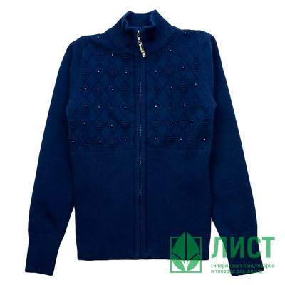 Кардиган для девочки (Malini) артикул 4094 размерный ряд 32/128-40/158 цвет синий Кардиган для девочки (Malini) артикул 4094 размерный ряд 32/128-40/158 цвет синий