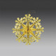 Украшение-подвеска фольга "Снежинка" 40см золотая арт.H161608G