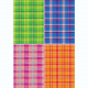 Набор картона цветного А4 4 листа 4 цвета мелованный односторонний с тиснением золотом (КТС-ПРО) Шотландка 190г/м арт С4284-01
