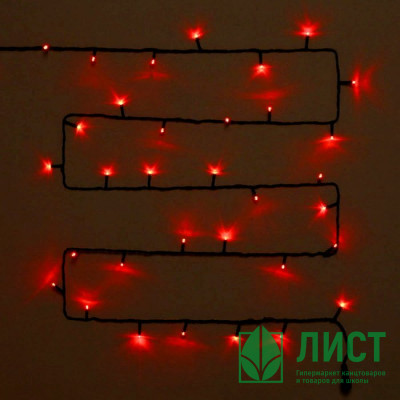 Гирлянда электрическая уличная точечная 07м 80LED цвет красный (темный провод) 8режимов артемный 183-320 Гирлянда электрическая уличная точечная 07м 80LED цвет красный (темный провод) 8режимов артемный 183-320