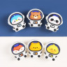 Точилка пластиковая (deVENTE) Space Team 1 отверстие покрытие Soft Touch ассорти арт.8031408