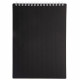 Блокнот А5 пластиковая обложка на гребне 80 листов (Hatber) VELVET Черный арт.80Б5В1гр_01601
