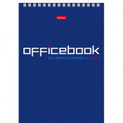 Блокнот А5 твердая подложка на гребне 80 листов (Hatber) Office Book арт.80Б5В1гр