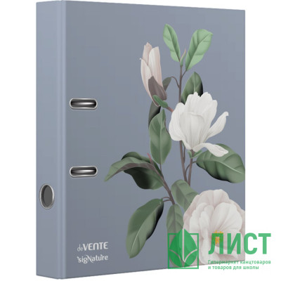 Папка с арочным механизмом deVENTE sigNATURE A4 75 мм, картонная разобранная, металлическая окантовка, запечатка форзаца, с рисунком Папка с арочным механизмом deVENTE sigNATURE A4 75 мм, картонная разобранная, металлическая окантовка, запечатка форзаца, с рисунком