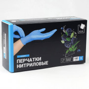 Перчатки  нитриловые голубые р-р  S 100 шт/уп (Ст.1/10)