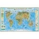 Карта мира настенная для детей Животный и растительный мир Земли 101*69 1:35 интерактивная ламинированная арт КН007