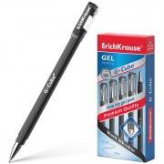 Ручка гелевая не прозрачный корпус (ErichKrause) G-Cube черный, 0,5мм, игла арт.46447 (Ст.12)