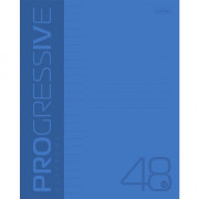 Тетрадь пластиковая обложка А5 линия 48 листов (Hatber) PROGRESSIVE Синяя арт.48Т5В2