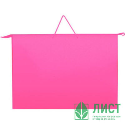 Папка А3 пластик на молнии ручка-шнур с карманом (ОНИКС) Розовая арт ПР 3-8 Папка А3 пластик на молнии ручка-шнур с карманом (ОНИКС) Розовая арт ПР 3-8