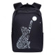 Ранец для девочек школьный (Grizzly) арт RG-266-3/1 черный 26х39х17см