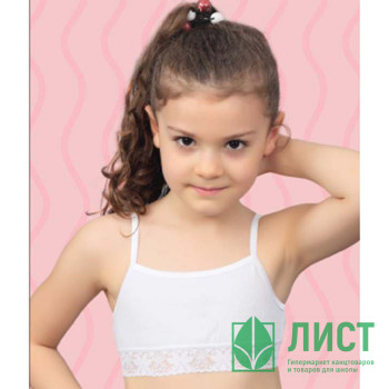 Топ для девочки подростковый арт.4467/3 р.32/122-128 цвет белый 100% х/б Топ для девочки подростковый арт.4467/3 р.32/122-128 цвет белый 100% х/б