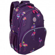 Рюкзак для девочек школьный (Grizzly) арт.RG-260-4/1 фламинго 27х40х20см