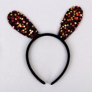 Ободок "Ушки зайчика" с пайетками арт.7725978