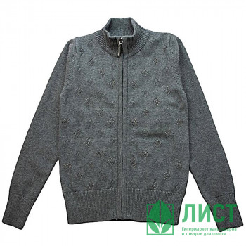 Кардиган для девочки (Malini) артикул 4105 размерный ряд 32/128-40/158 цвет серый Кардиган для девочки (Malini) артикул 4105 размерный ряд 32/128-40/158 цвет серый