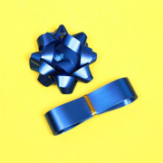 Набор д/упаковки "Перламутр" (Бант 6см,лента 2см*3м) синий арт.144-0204